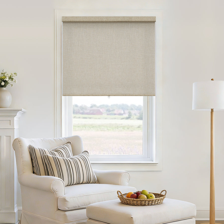 Aeris Linen Cordless Light Filtering Roller Shade