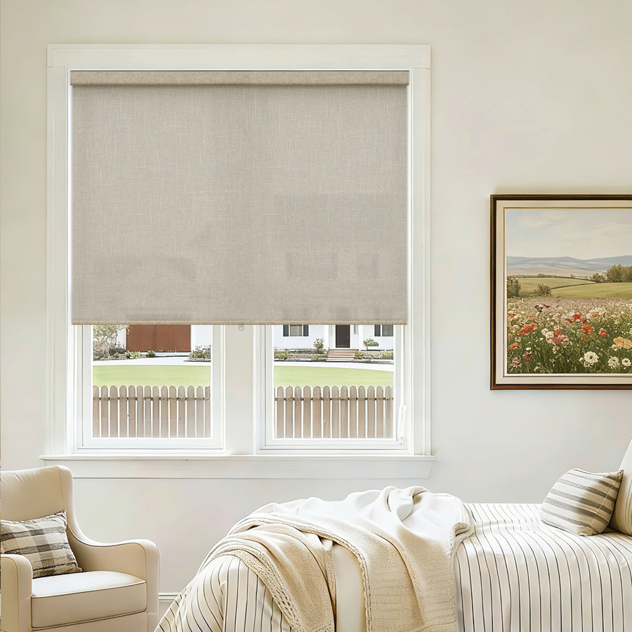 Aeris Linen Cordless Light Filtering Roller Shade