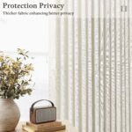 Pinch Pleated Linen Curtains 90" – 2 Panels Natural, Light Filtering, Semi Sheer Drapes for Living Room & Bedroom (W50 x L90) - Image 2